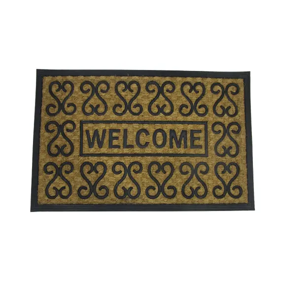 Clark Rubber Panama Coir Mat Welcome Print Medium