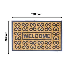 Clark Rubber Panama Coir Mat Welcome Print Medium