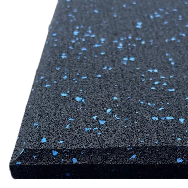Commercial Gym Tile 15mm - Black Blue Fleck