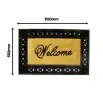 Clark Rubber Large Coir Mat with Rubber Border - Welcome Print
