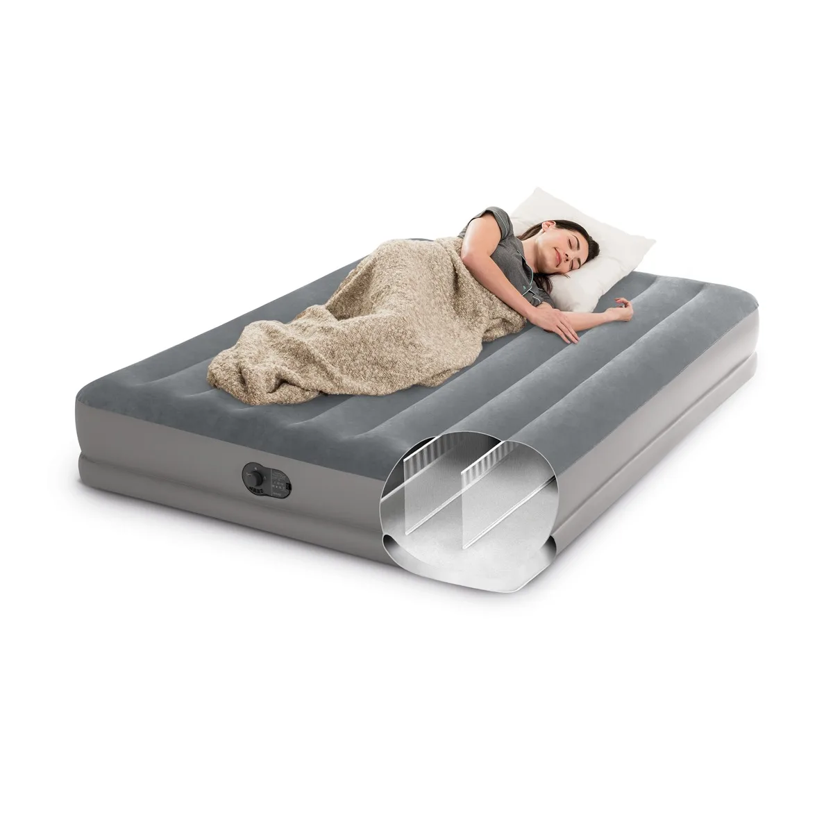 Intex Dura-Beam Prestige Airbed with Fastfill USB Pump Queen
