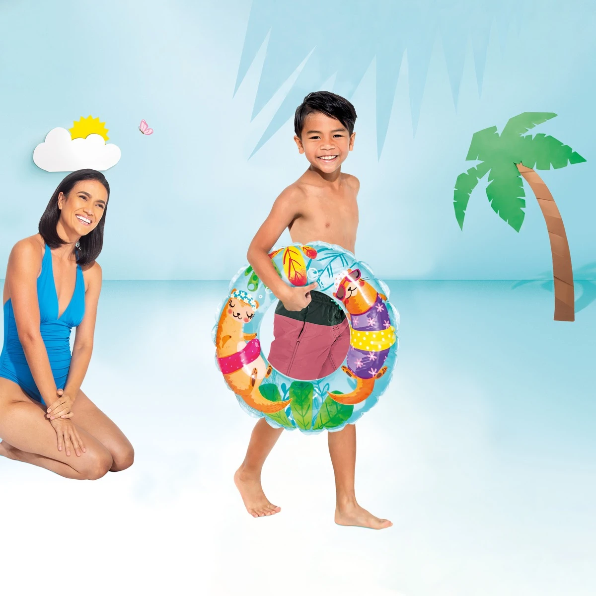 Intex Transparent Swim Ring Assorted