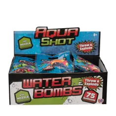 Aqua Shots Waterbombs With Nozzle - 75Pk