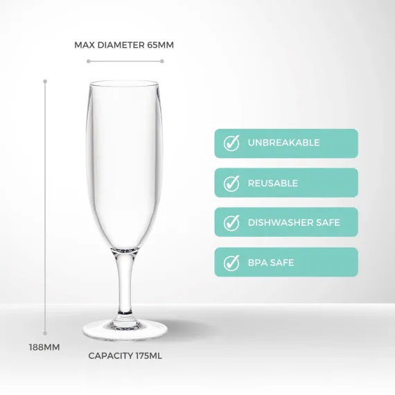 Unbreakable Champagne Drinkware 175ml – Set of 4