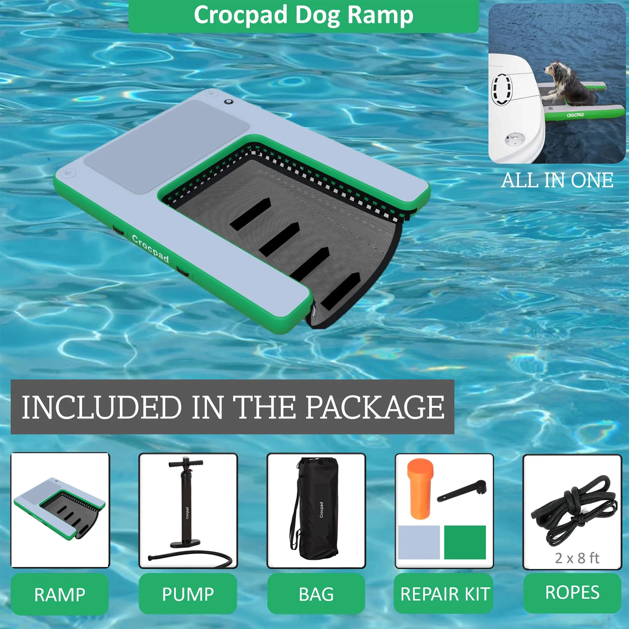 Crocpad Inflatable Dog Ramps Medium