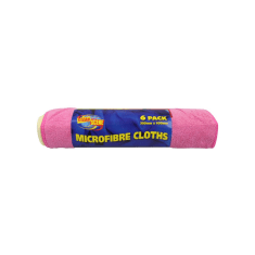 Clean Scene Microfibre Cloths Assorted Colours 6pk
