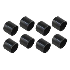 Round Plastic Chair Tip 8 Piece Bundle - Black 10mm