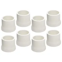 Rubber Chair Tip 8 Piece Bundle - White 6mm