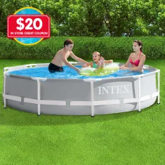 Intex Prism Frame Pool Round 10ft with $20 In Store Credit Coupon