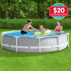 Intex Prism Frame Pool Round 10ft with $20 In Store Credit Coupon