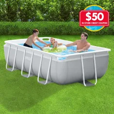 Intex Prism Frame Pool Rectangular 9ft with $50 In Store Credit Coupon