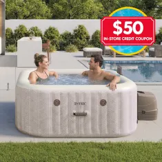 Intex Purespa Chevron Deluxe 4 Person Spa with $50 In Store Credit Coupon