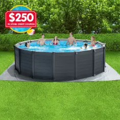 Intex Graphite Panel Pool Round 15ft with $250 In Store Credit Coupon