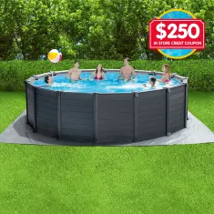 Intex Graphite Panel Pool Round 15ft with $250 In Store Credit Coupon