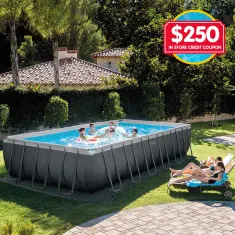Intex Ultra XTR Frame Pool Rectangular 24ft with $250 In Store Credit Coupon