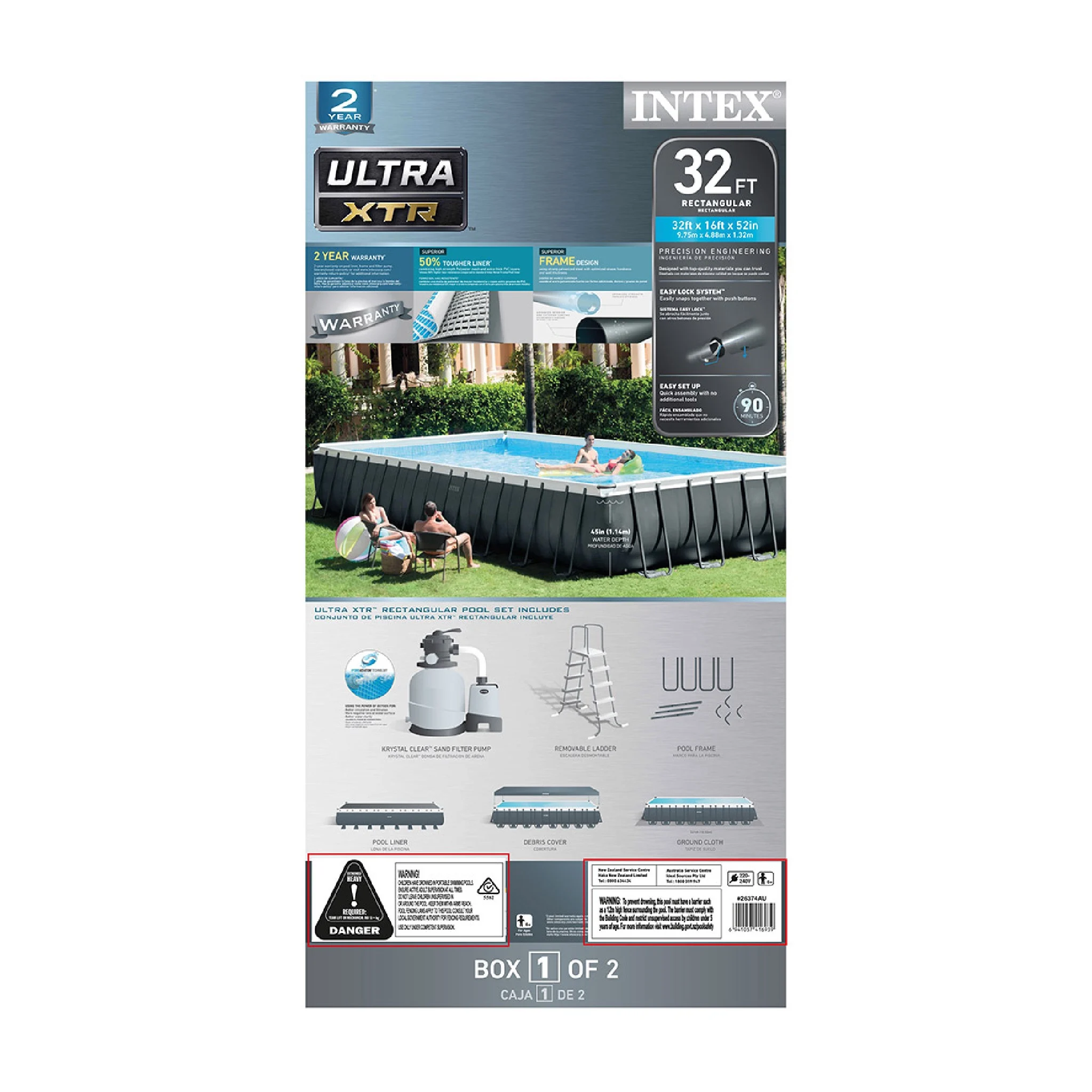 Intex Ultra XTR Frame Pool Rectangular 32ft with $300 In Store Credit Coupon