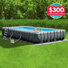 Intex Ultra XTR Frame Pool Rectangular 32ft with $300 In Store Credit Coupon
