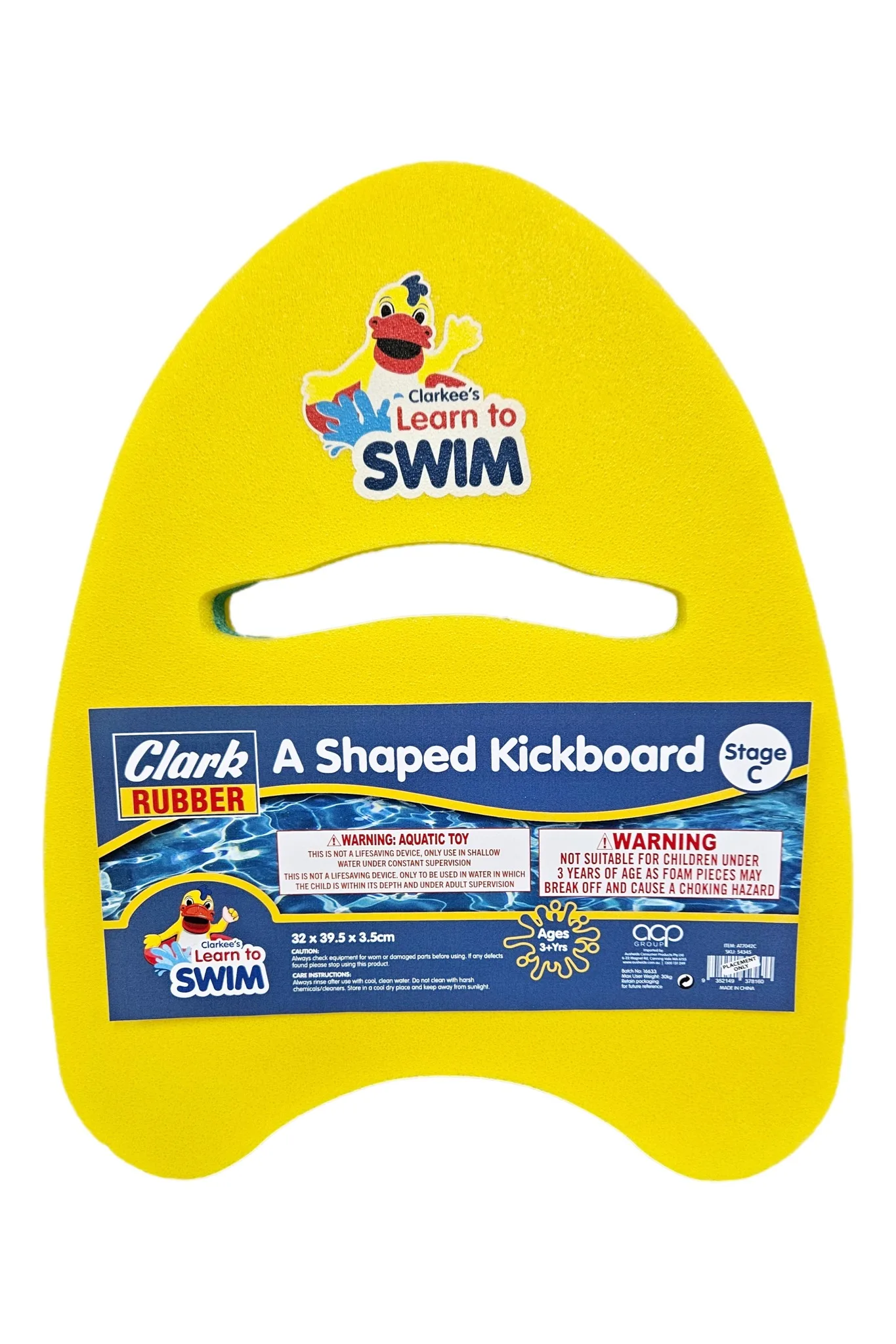 Clarkee Learn To Swim Small Kickboard 3+ Years