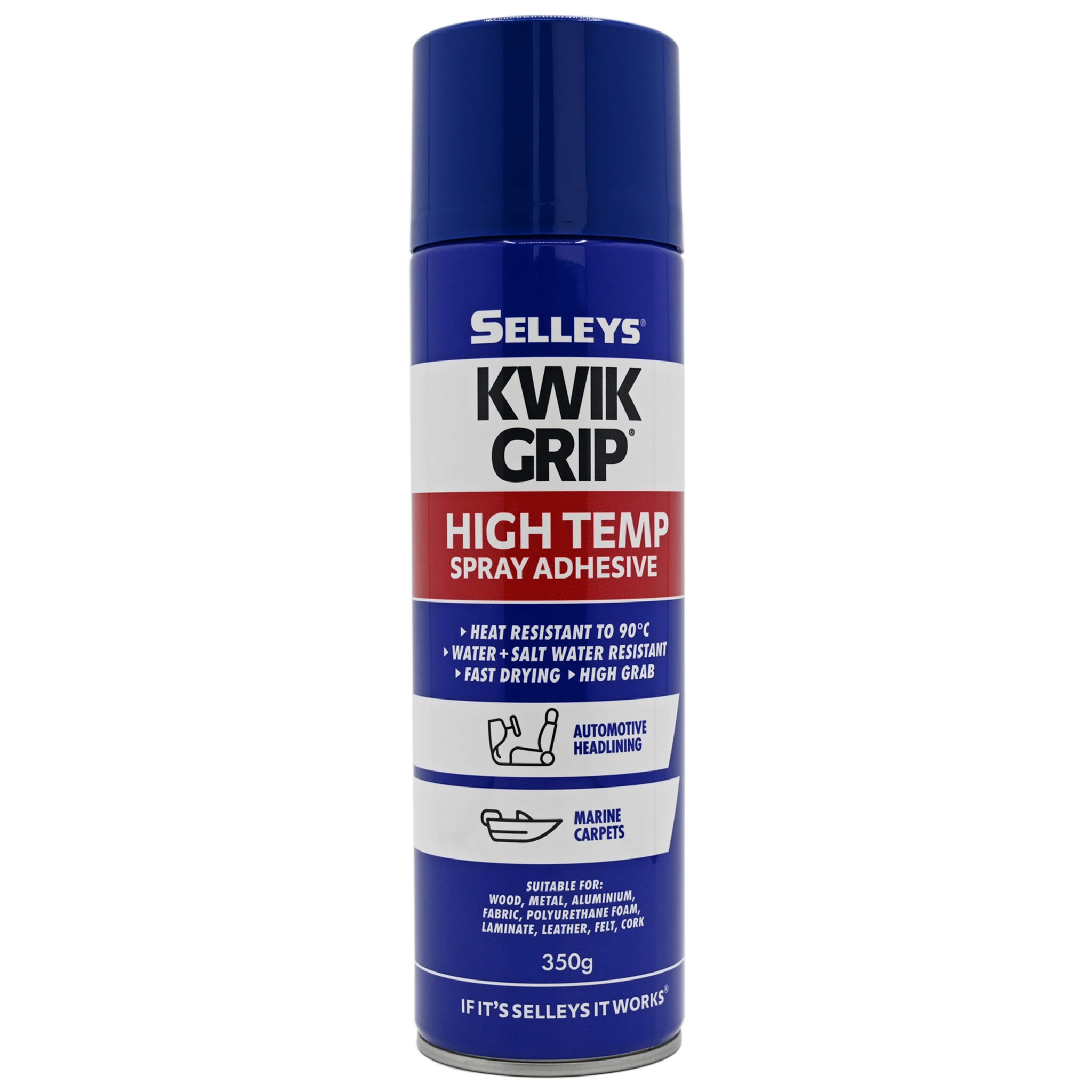 Selleys Kwik Grip Adhesive High Temp Spray 350g