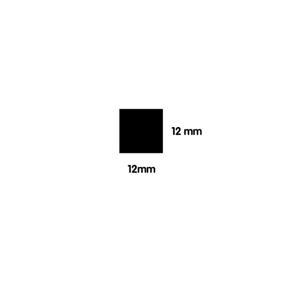 Neoprene (CR) self adhesive tape 12mm Black 24mm x 12mm