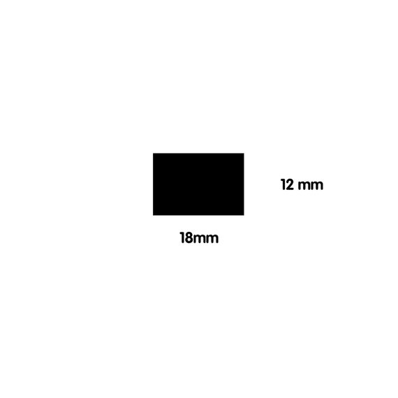Neoprene (CR) self adhesive tape 12mm Black 36mm x 12mm