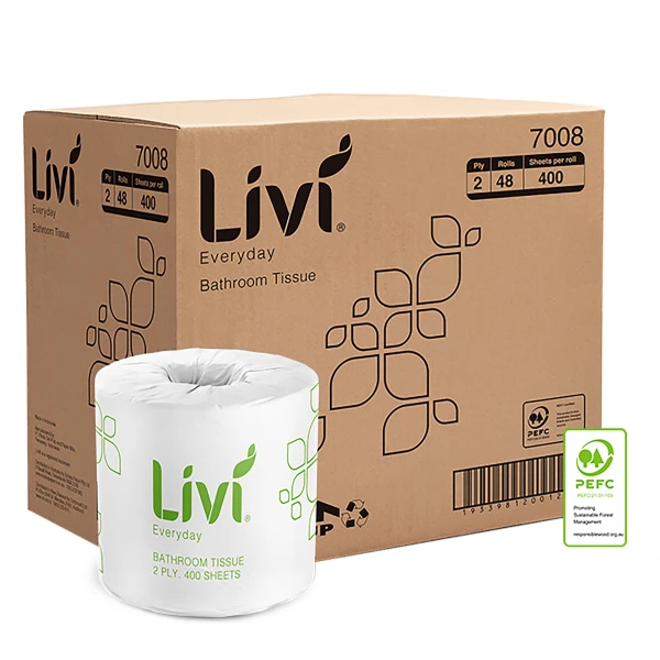 Livi Everyday Basics Toilet Tissue 2 Ply 400 Sheets 48pk