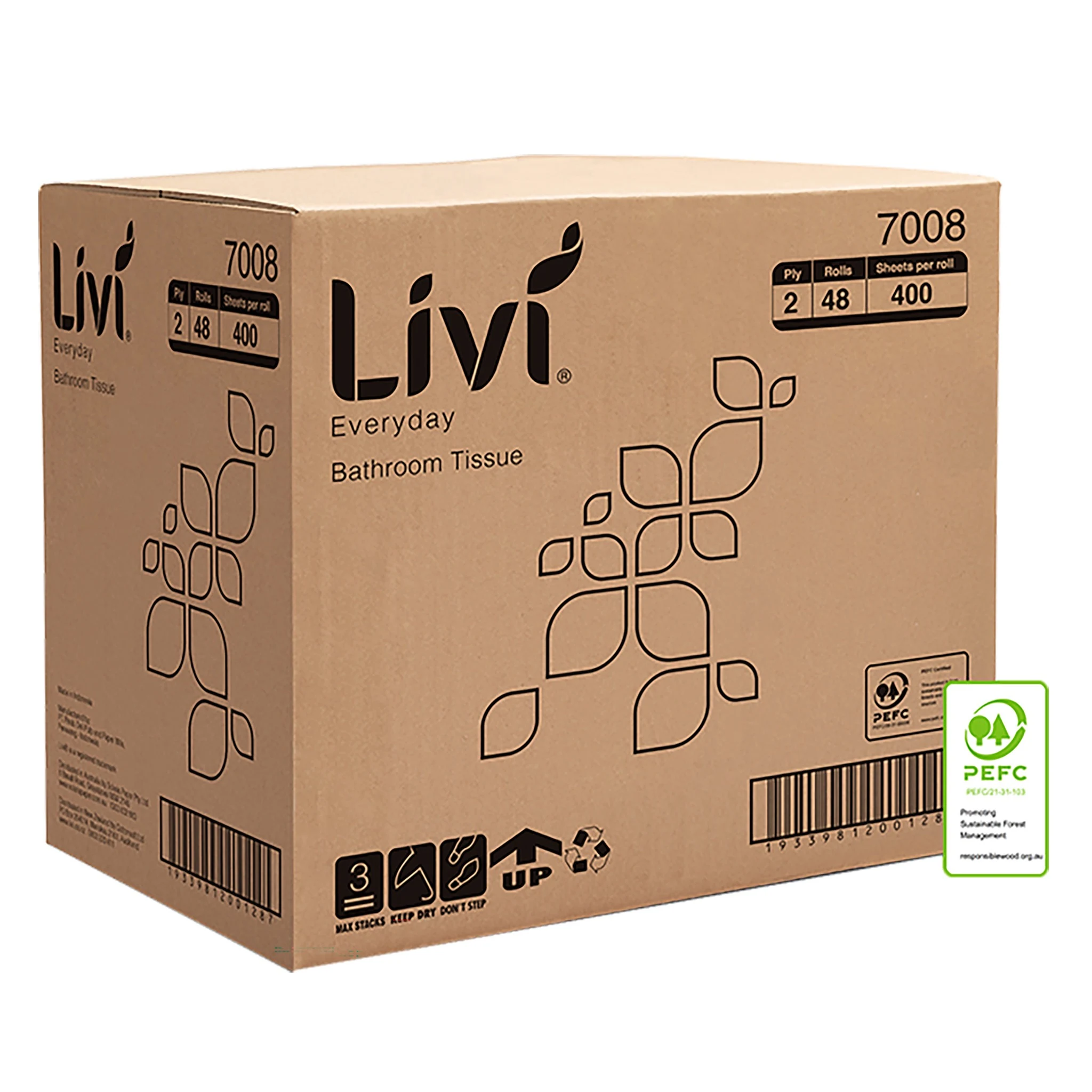 Livi Everyday Basics Toilet Tissue 2 Ply 400 Sheets 48pk