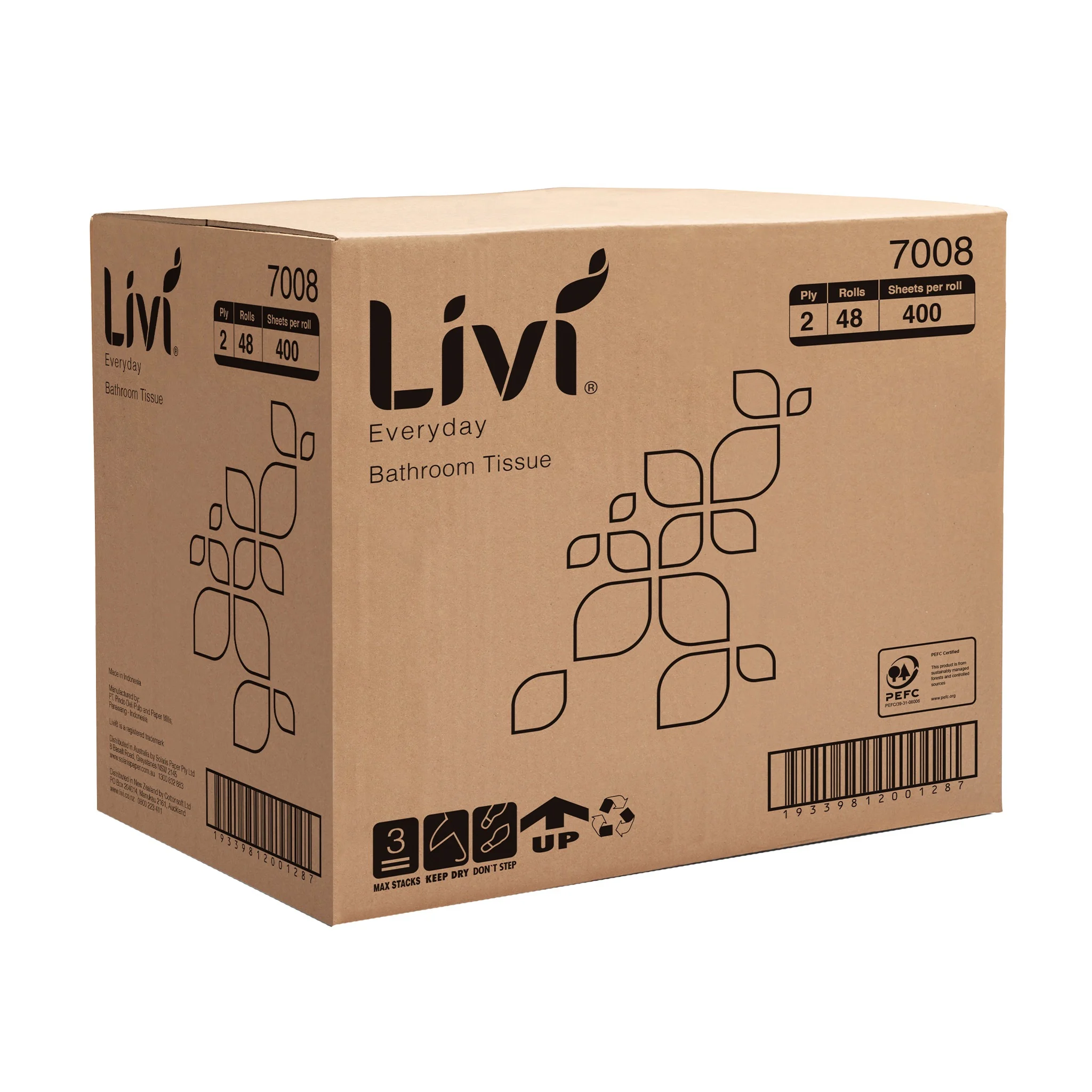 Livi Everyday Basics Toilet Tissue 2 Ply 400 Sheets 48pk