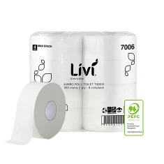 Livi Everyday Jumbo Toilet Tissue 2 Ply 300M Bale 8pk