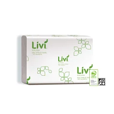 Livi Everyday Basics Multifold Hand Towel 1 Ply 200 Sheets 20pk