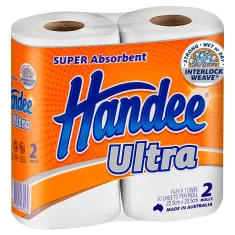 Handee Ultra Kitchen Towel 2 Ply 60 Sheets Double Pack 6pk