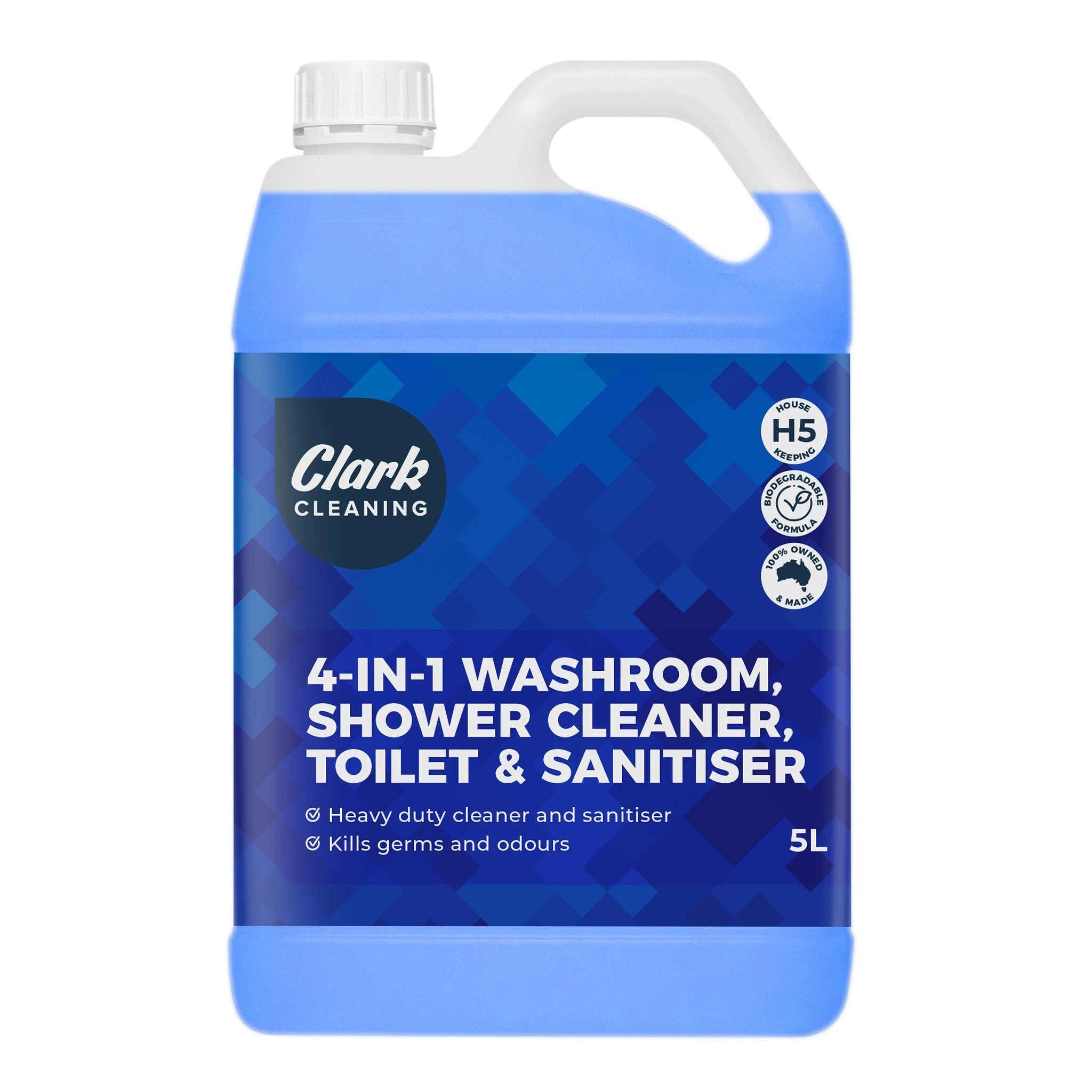 Clark Cleaning 4-In-1 Washroom Cleaner and Sanitiser 5L