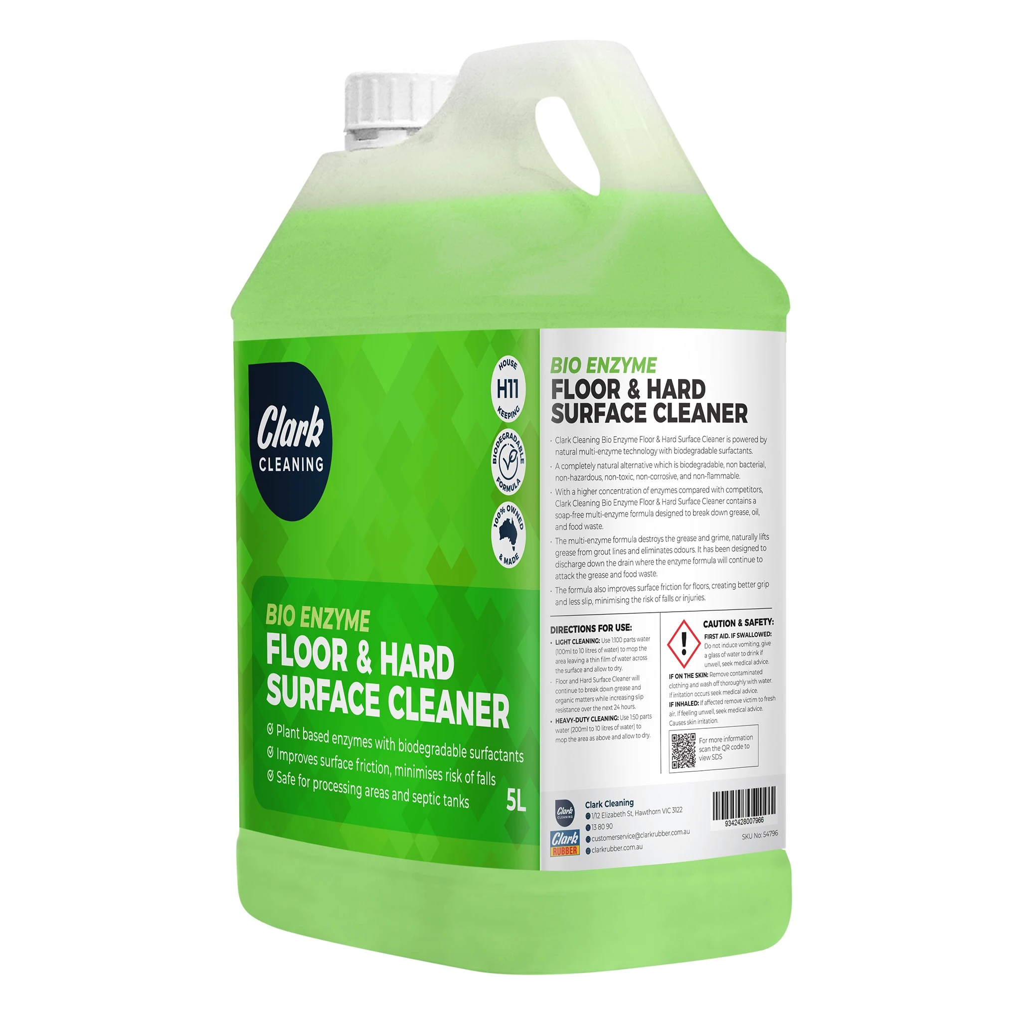 Clark Cleaning Bio Enzyme Floor and Hard Surface Cleaner 5L