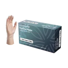Puregiene Clear Vinyl Low Powder Gloves 100pk Large