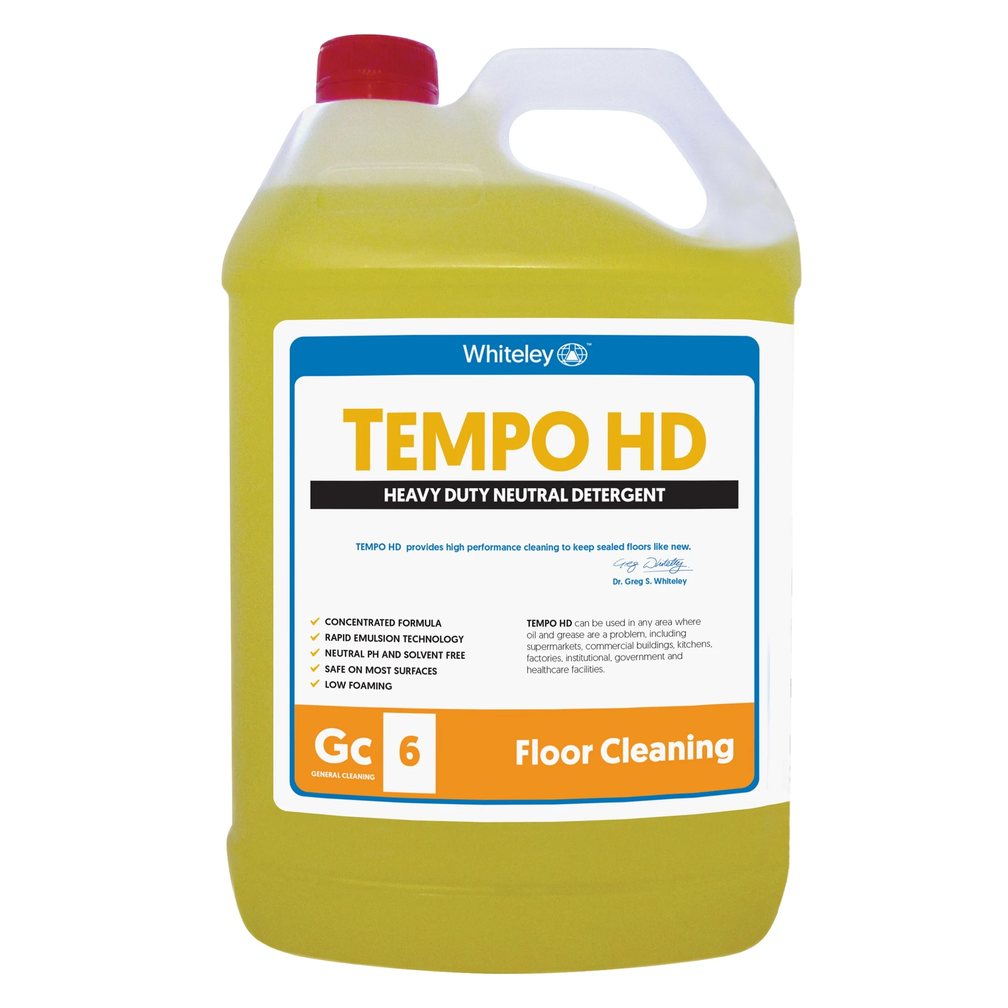 Whiteley Tempo HD Heavy Duty Neutral Detergent 5L
