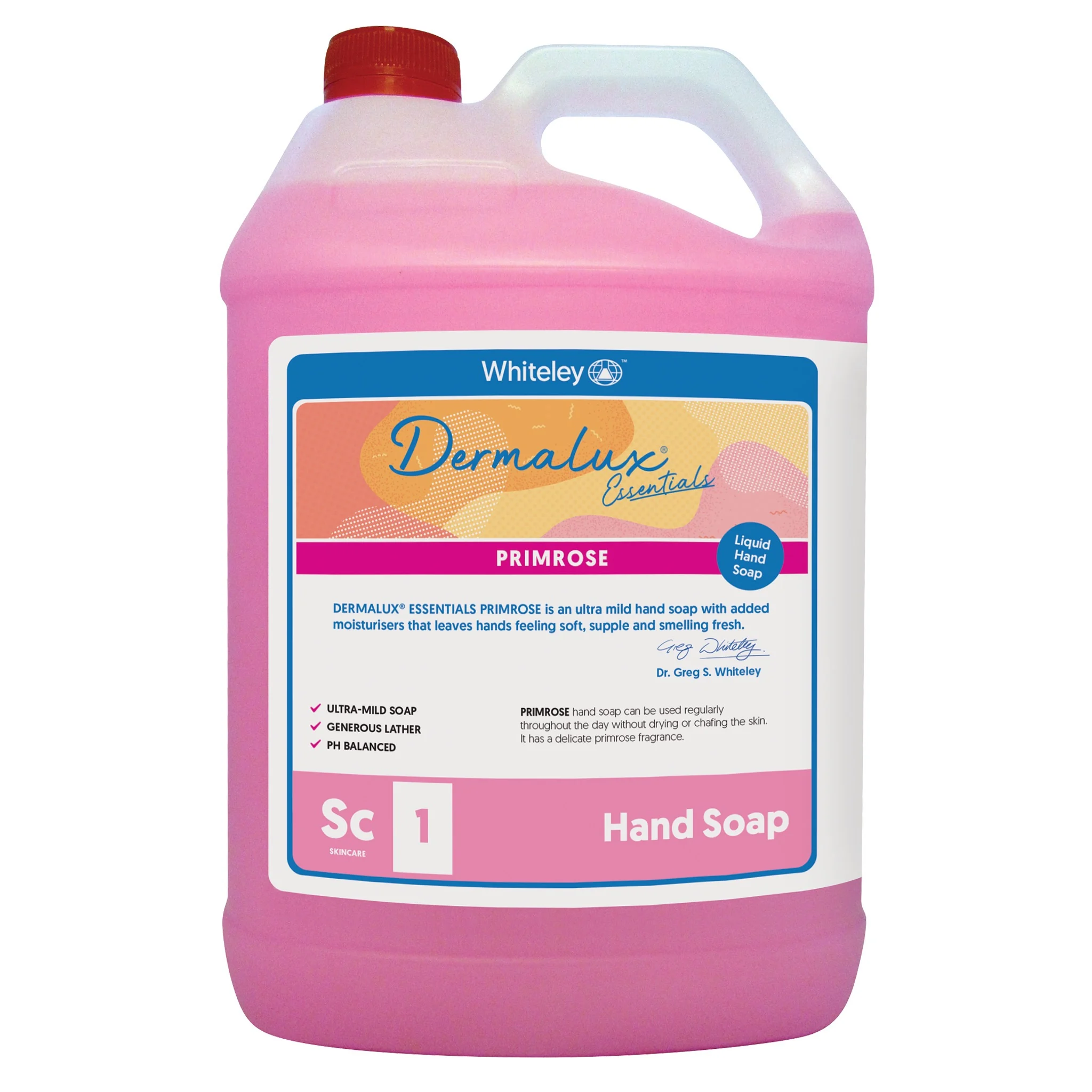 Whiteley Dermalux Primrose Economical Hand Soap 5L