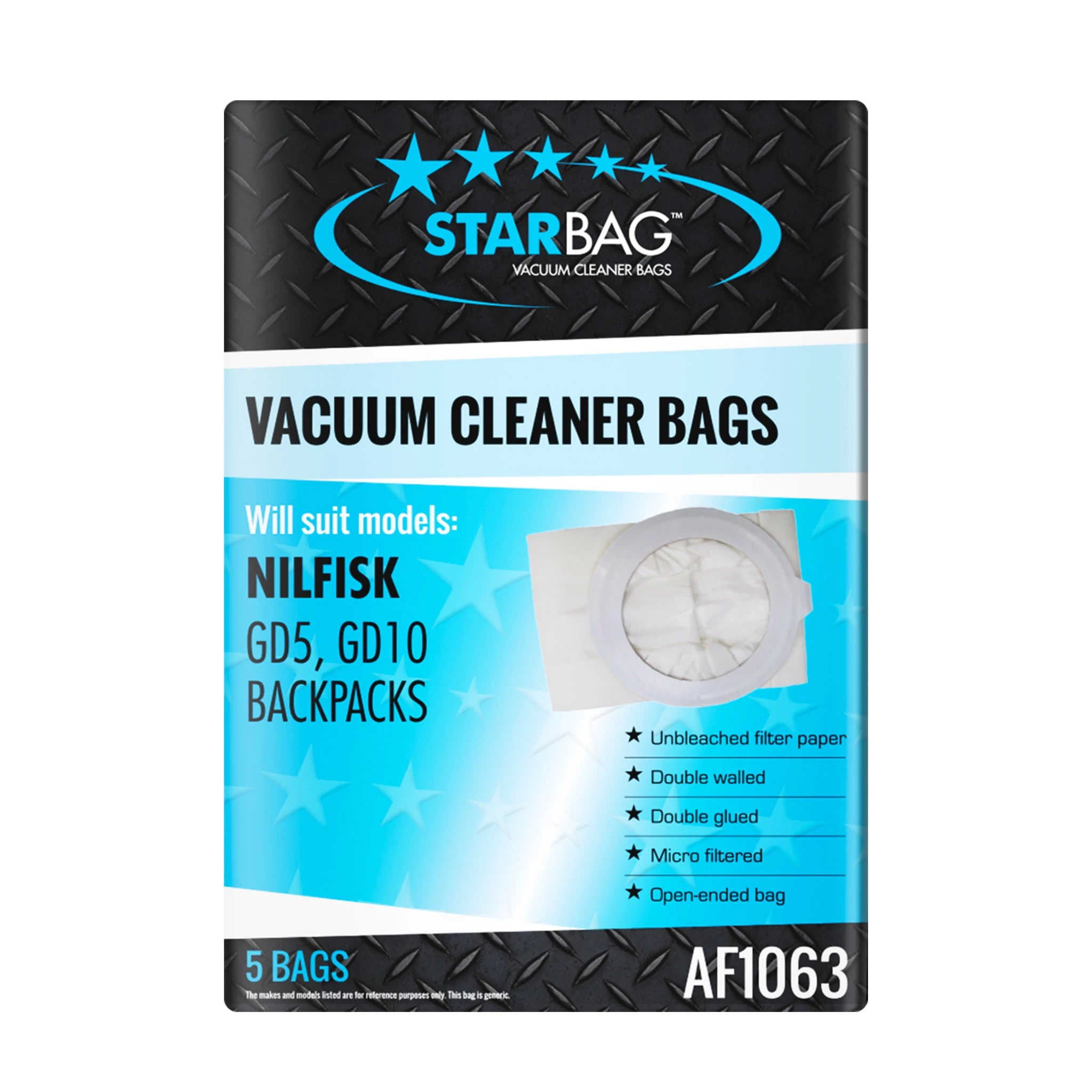 Starbag AF1063 Paper Vacuum Bags 5pk