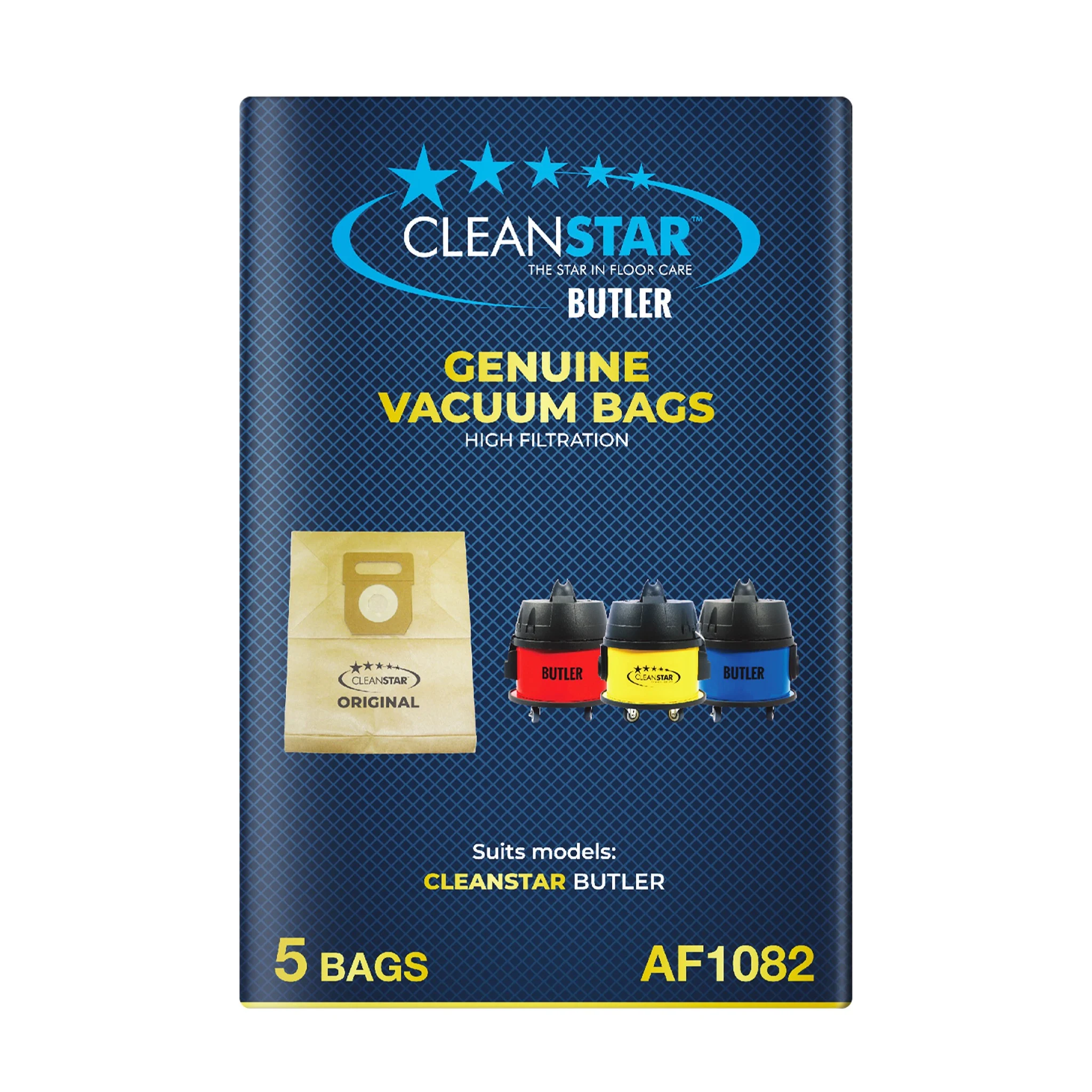 Starbag AF1082 Butler Vacuum Bags 5Pk