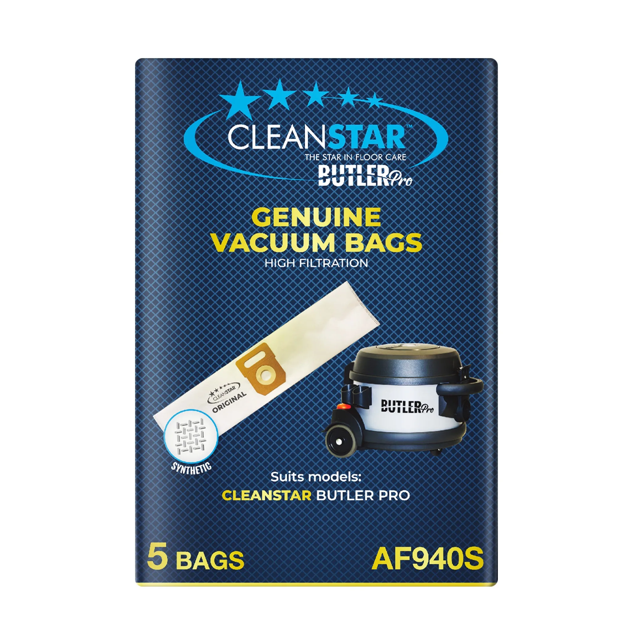 Starbag ButlerPro Synthetic Vacuum Cleaner Bag 5pk