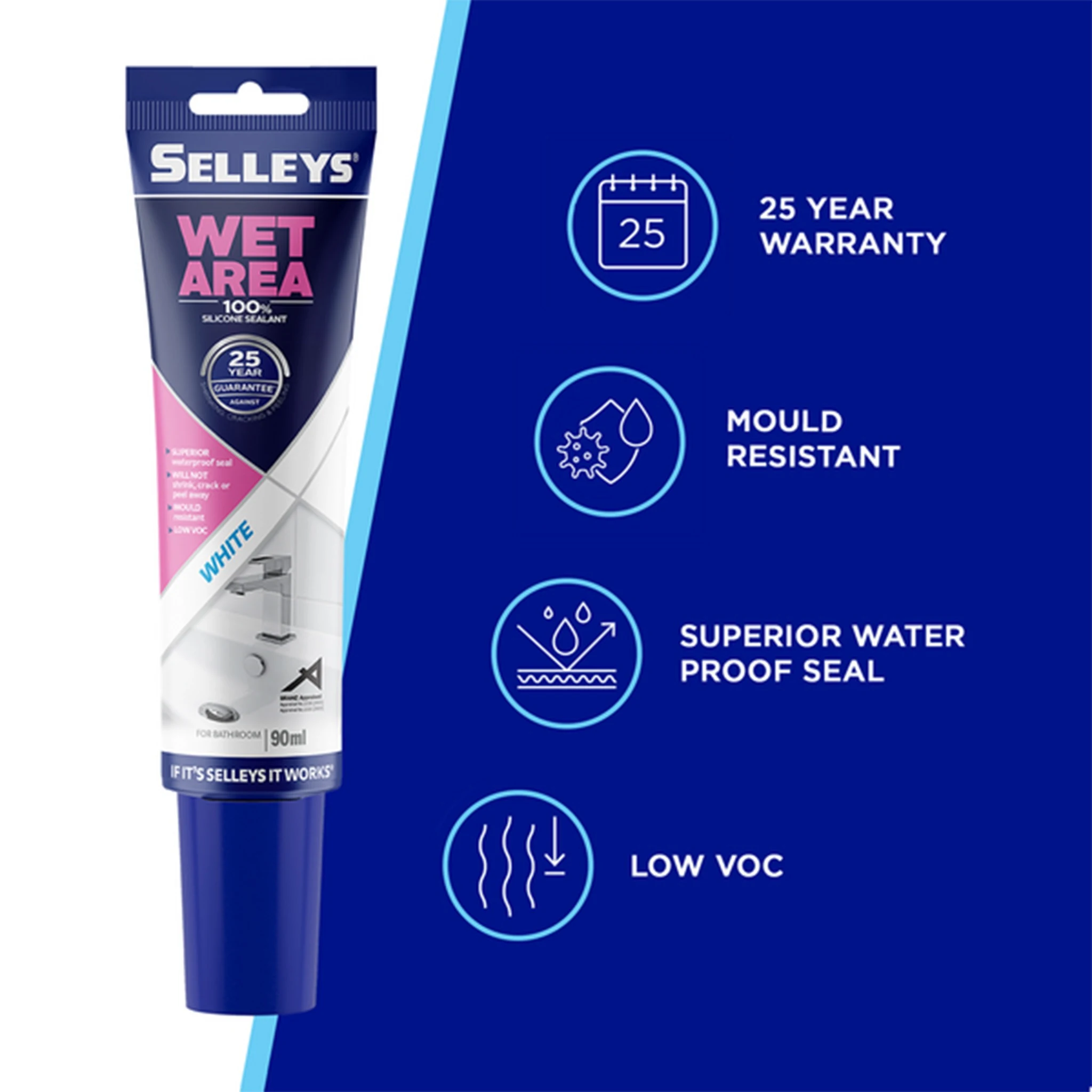 Selleys Wet Area 90ml White