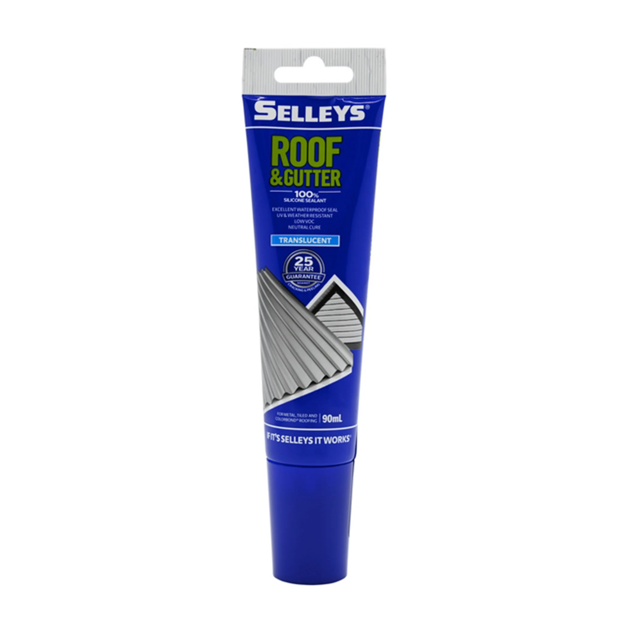 Selleys Roof and Gutter Silicone Sealant 90ml Translucent
