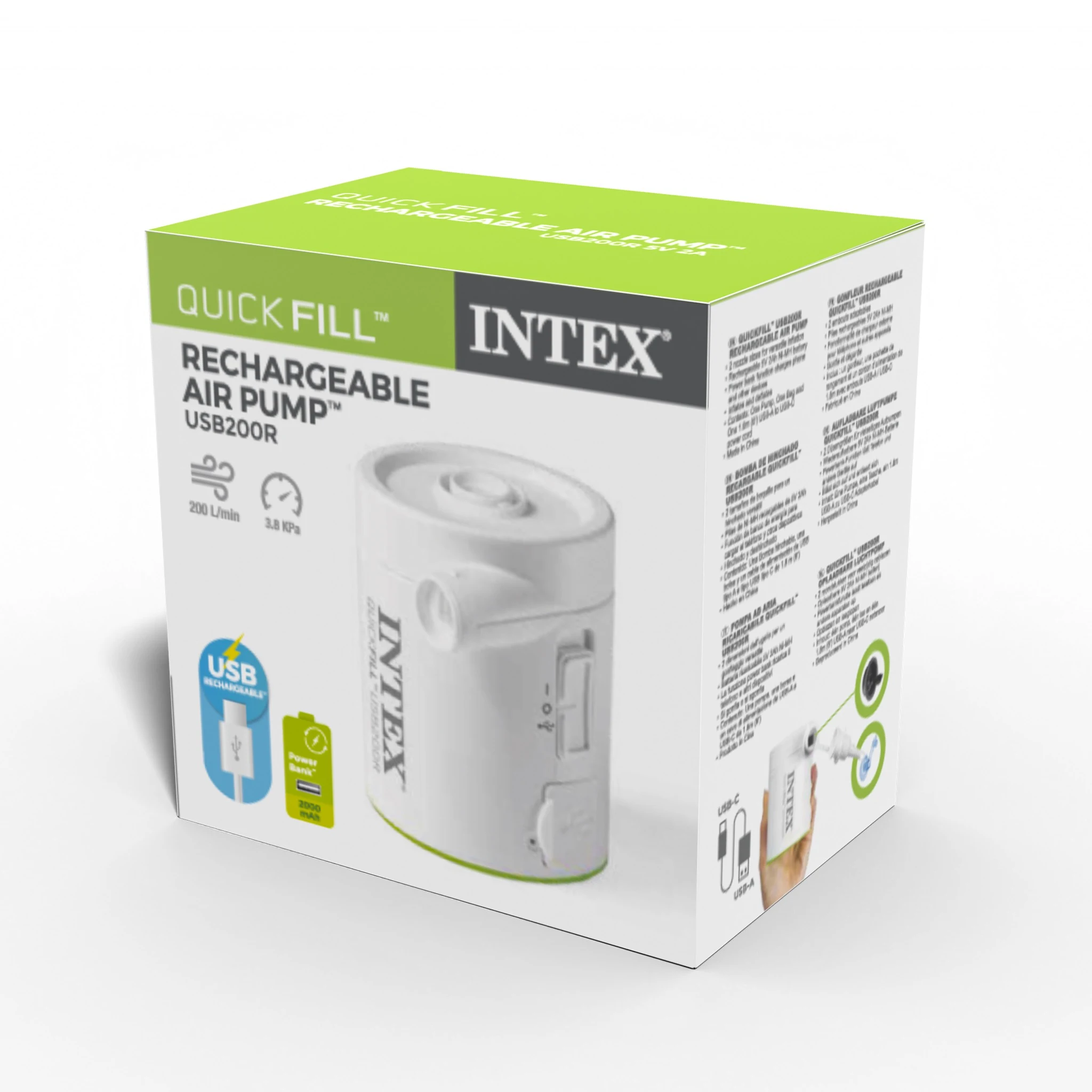 Intex Quickfill USB200R Rechargeable Air Pump
