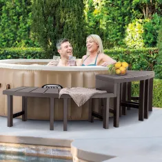 Intex 2 Medium and 2 Tall Spa Bench Set