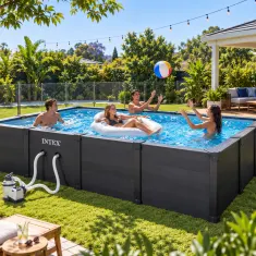 Intex Graphite Panel Pool Rectangular - 13ft