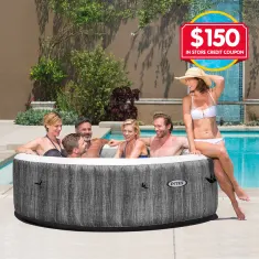 Intex Purespa Greywood Deluxe Spa with $150 In Store Credit Coupon