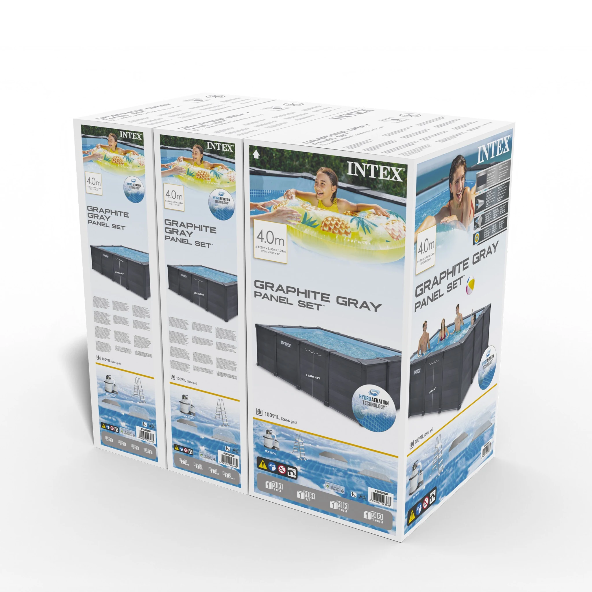 Intex Graphite Panel Pool Rectangular 13ft with $250 In Store Credit Coupon