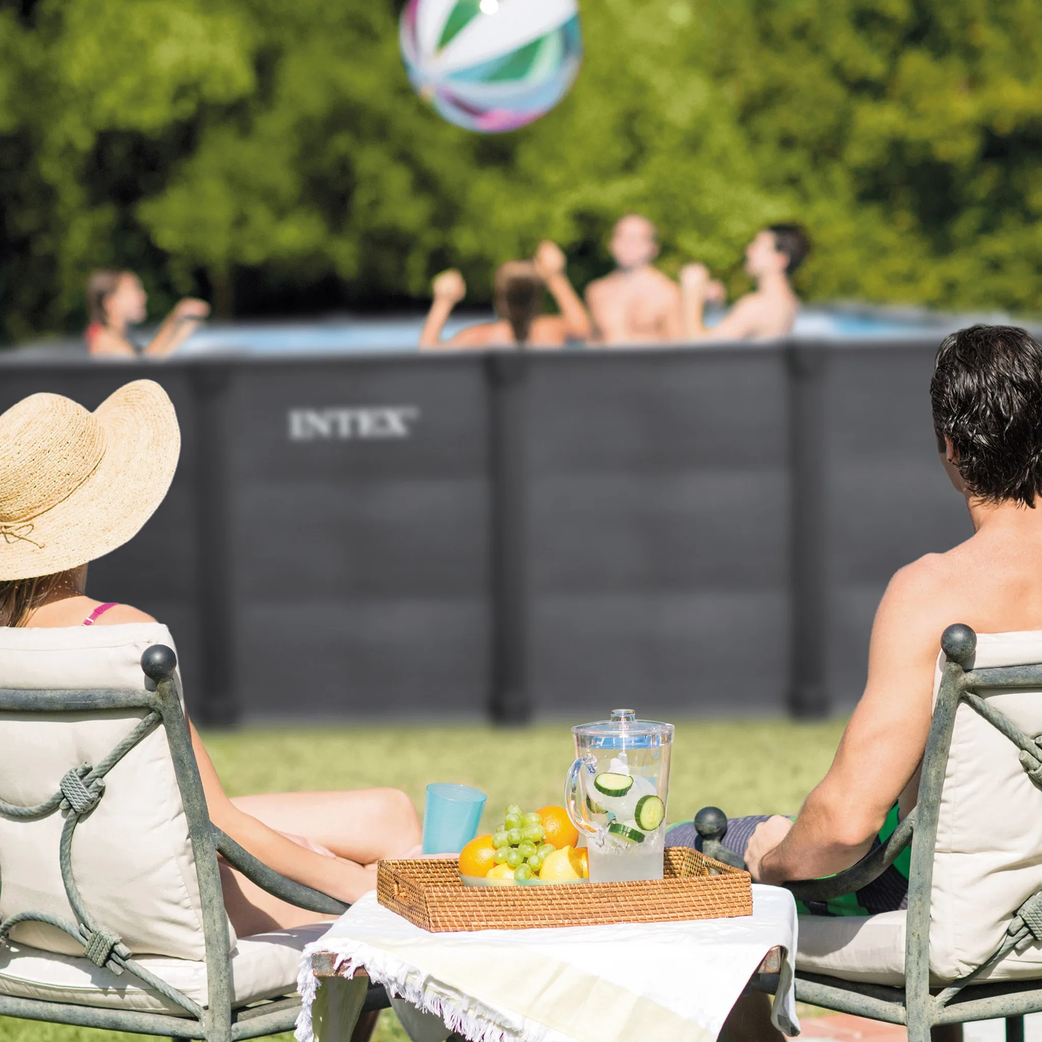 Intex Graphite Panel Pool Rectangular 13ft with $250 In Store Credit Coupon