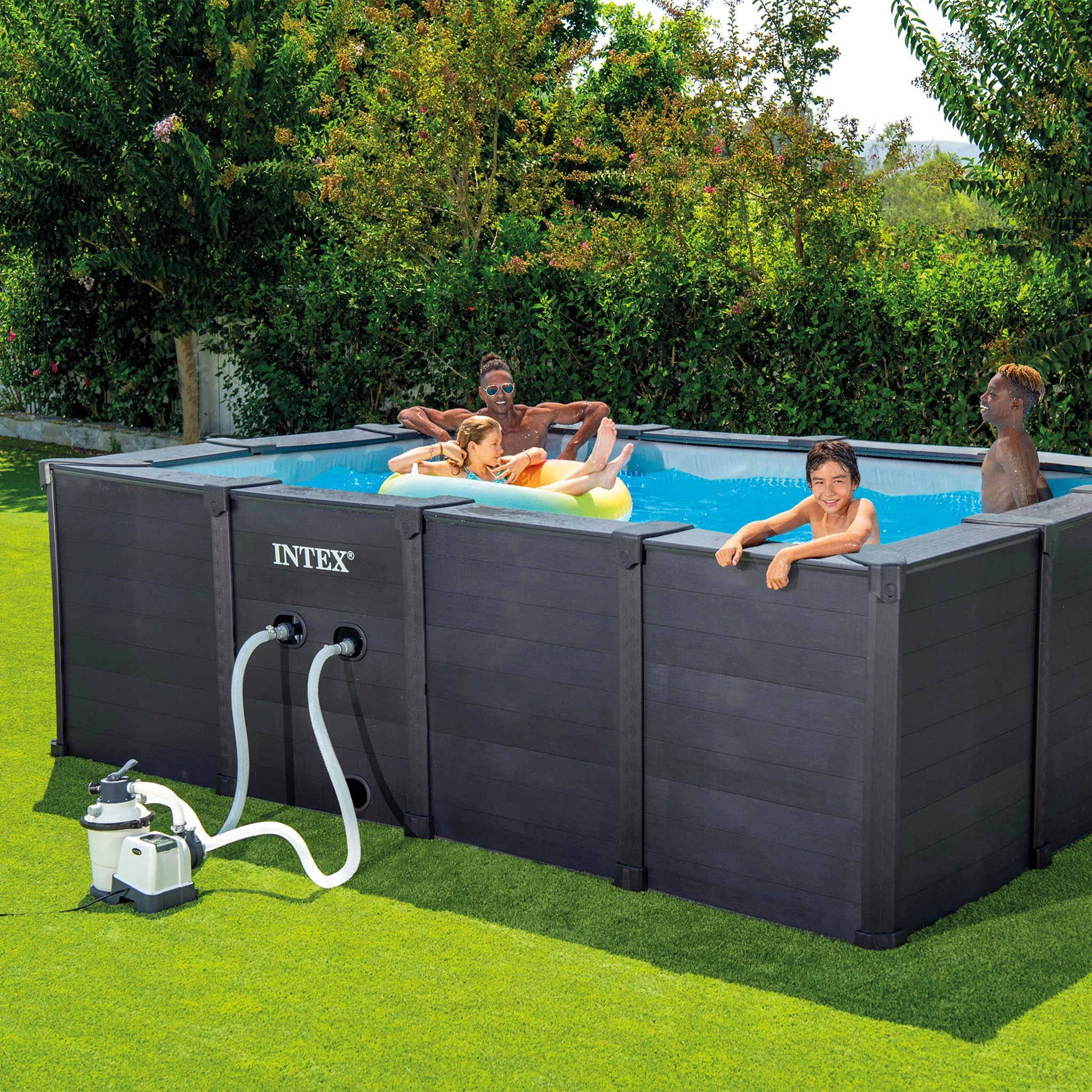 Intex Graphite Panel Pool Rectangular 13ft with $250 In Store Credit Coupon