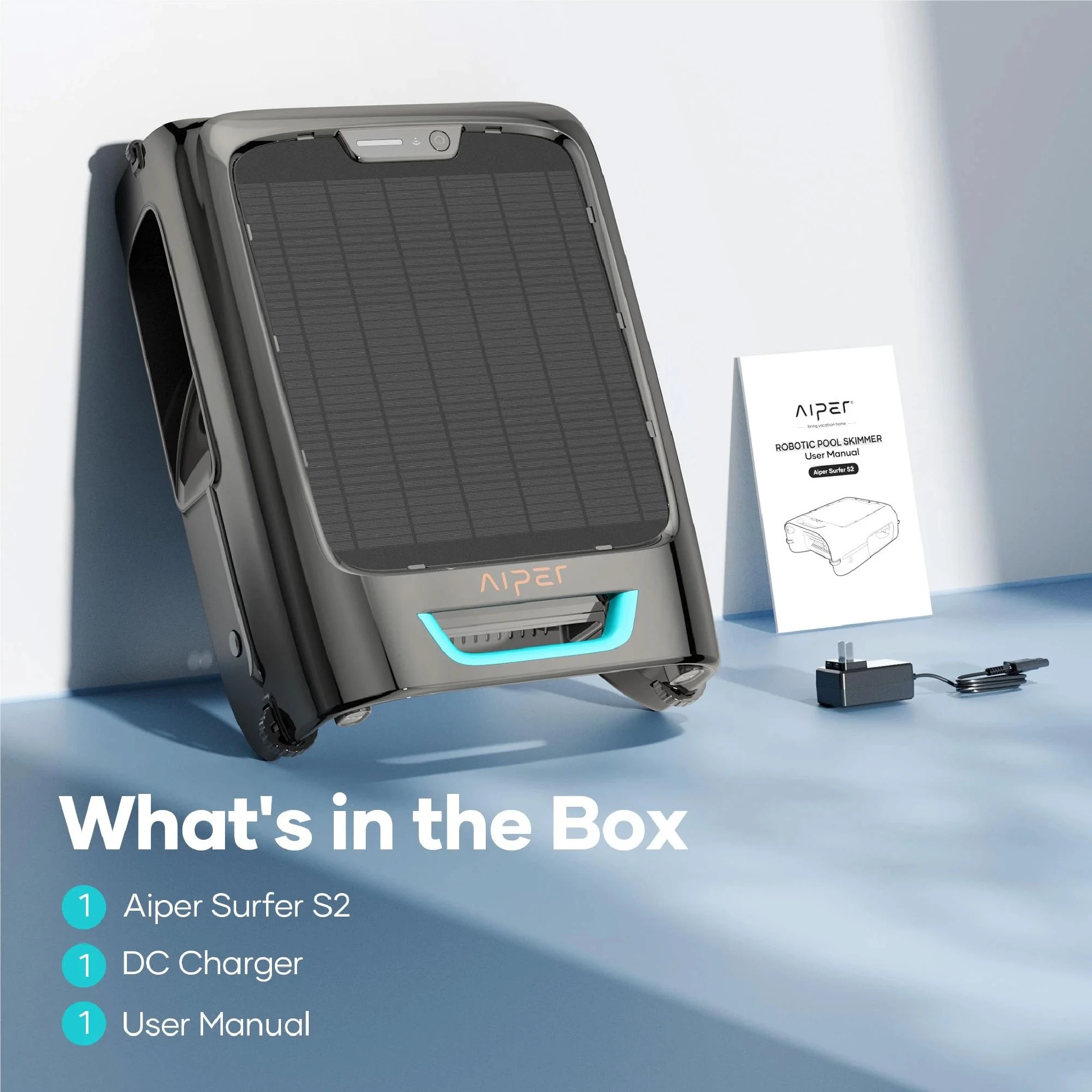 Aiper Surfer S2 Cordless Robotic Pool Surface Skimmer