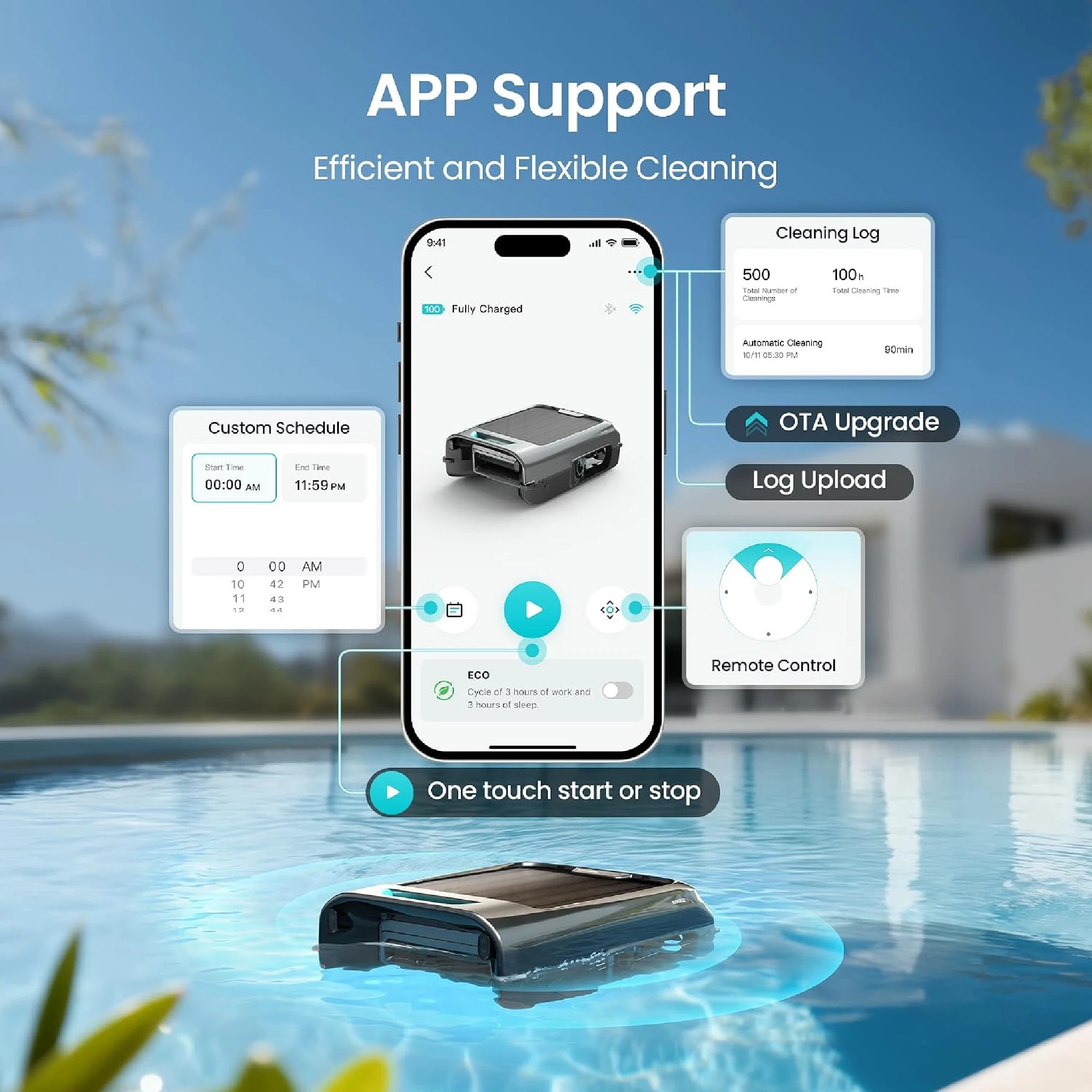 Aiper Surfer S2 Cordless Robotic Pool Surface Skimmer